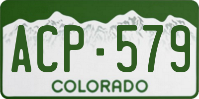 CO license plate ACP579