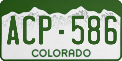 CO license plate ACP586