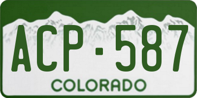 CO license plate ACP587