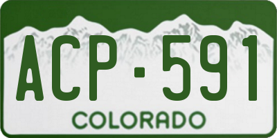 CO license plate ACP591