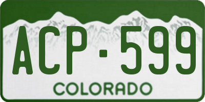 CO license plate ACP599
