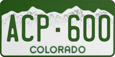 CO license plate ACP600