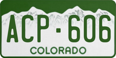 CO license plate ACP606