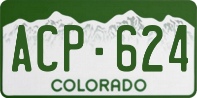 CO license plate ACP624