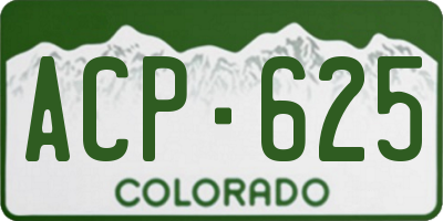 CO license plate ACP625