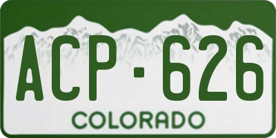 CO license plate ACP626