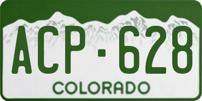 CO license plate ACP628