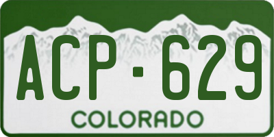 CO license plate ACP629