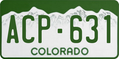 CO license plate ACP631