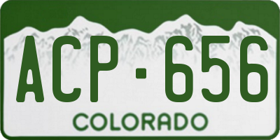 CO license plate ACP656