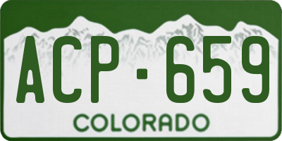 CO license plate ACP659