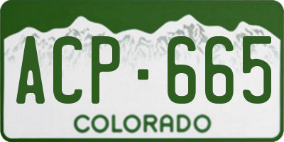 CO license plate ACP665