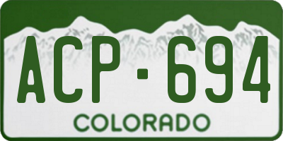 CO license plate ACP694