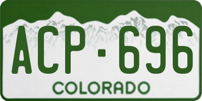 CO license plate ACP696
