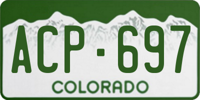 CO license plate ACP697