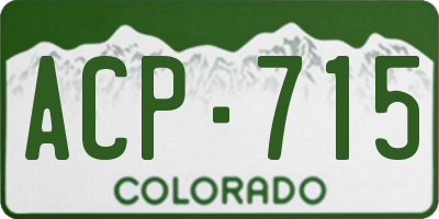 CO license plate ACP715