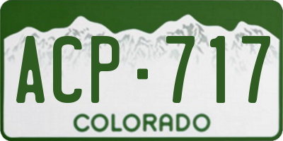 CO license plate ACP717