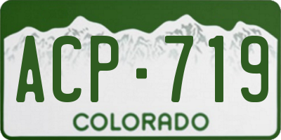 CO license plate ACP719