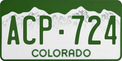 CO license plate ACP724