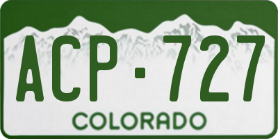 CO license plate ACP727