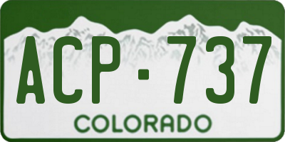 CO license plate ACP737