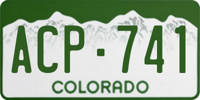 CO license plate ACP741