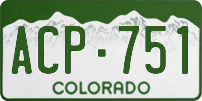 CO license plate ACP751
