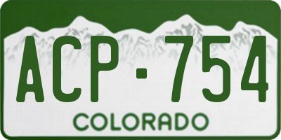 CO license plate ACP754