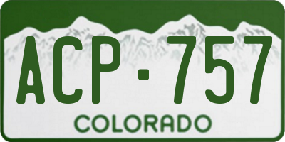 CO license plate ACP757