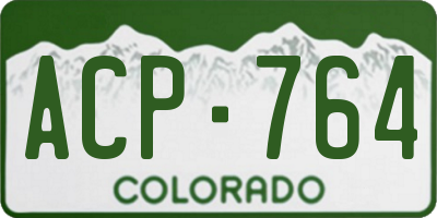 CO license plate ACP764