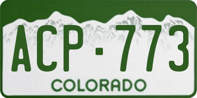 CO license plate ACP773