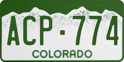 CO license plate ACP774