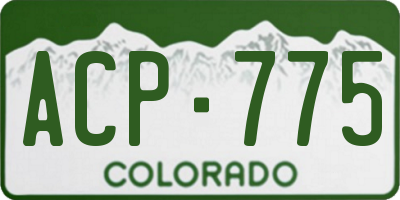 CO license plate ACP775