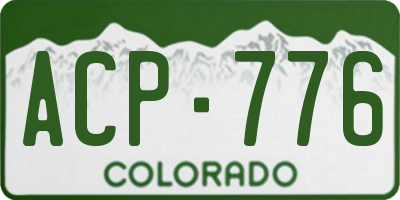 CO license plate ACP776