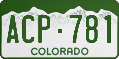 CO license plate ACP781