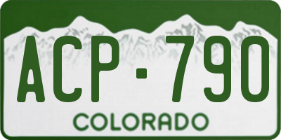 CO license plate ACP790
