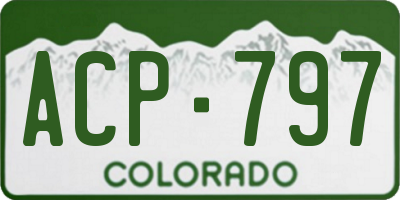 CO license plate ACP797