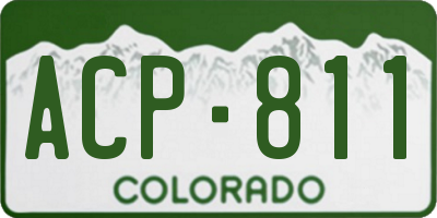 CO license plate ACP811