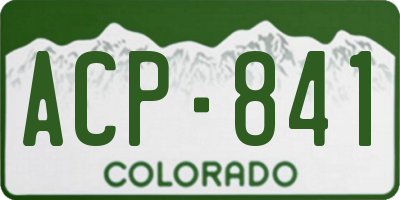 CO license plate ACP841