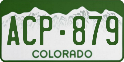CO license plate ACP879
