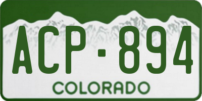 CO license plate ACP894