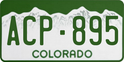 CO license plate ACP895