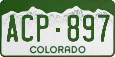 CO license plate ACP897