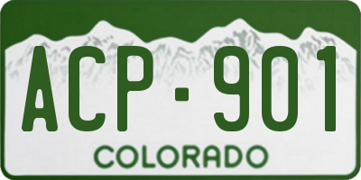 CO license plate ACP901