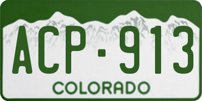 CO license plate ACP913