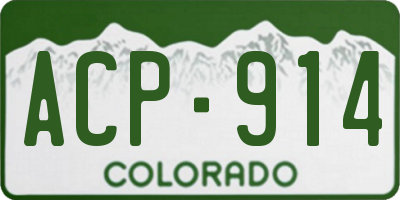 CO license plate ACP914