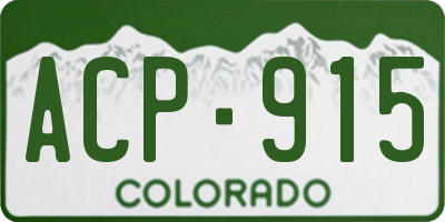 CO license plate ACP915