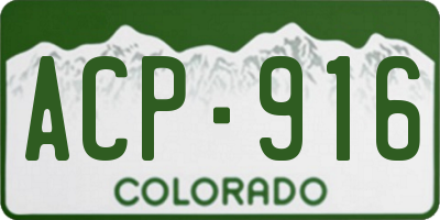 CO license plate ACP916