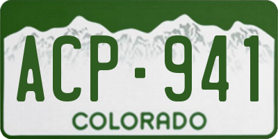 CO license plate ACP941