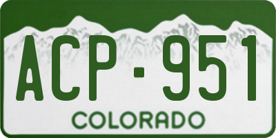 CO license plate ACP951